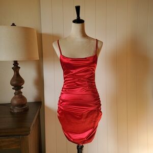 Windsor Vibrant Red Satin Dress